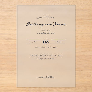 Elegant Mountain Wedding Invitation