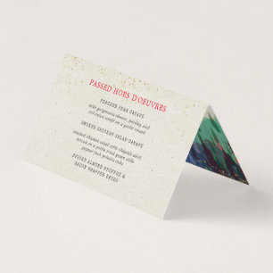 Elegant Mountain Wedding Menu