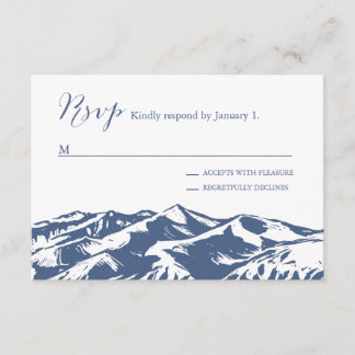 Elegant Mountain Wedding RSVP Card