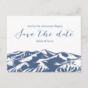 Elegant Mountain Wedding Save the Date Card