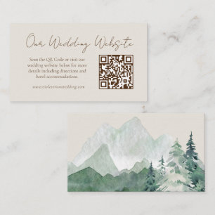 Elegant Mountains QR Code Enclosure Card