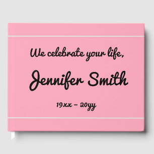 Elegant & Mournful Funeral Guestbook