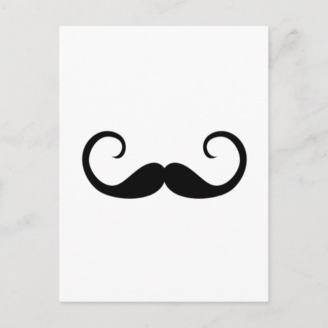 Elegant Moustache Postcard (Front)