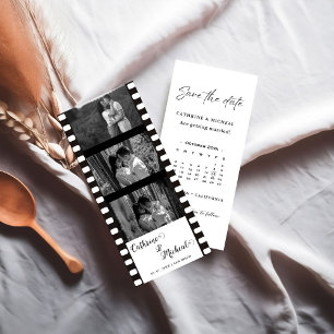 Elegant Movie Wedding Photo booth strip frame Save Save The Date