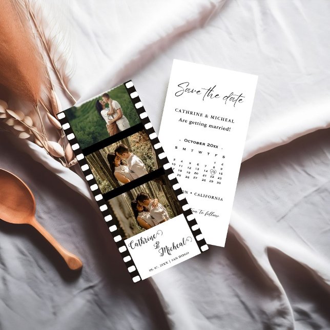 Elegant Movie Wedding Photo booth strip frame Save The Date (Creator Uploaded)