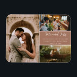 Elegant Mr and Mrs Thank You Photo Collage Magnet<br><div class="desc">Elegant wedding Mr and Mrs design wedding thank you magnets featuring three of your favourite wedding photos. Show your family and friends your appreciation for being a part of your wedding celebration with one of these beautiful keepsakes.</div>