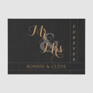Elegant Mr. & Mrs. Forever Wedding Tissue Paper