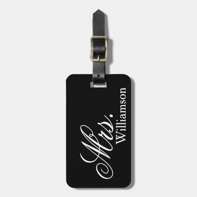 Elegant Mrs Travel Luggage Tag (Front Vertical)