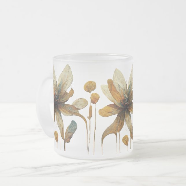 Elegant Mug Featuring Intricate Gold Work.  (Front Left)