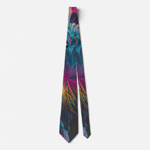 Elegant Multi-color Floral   Necktie