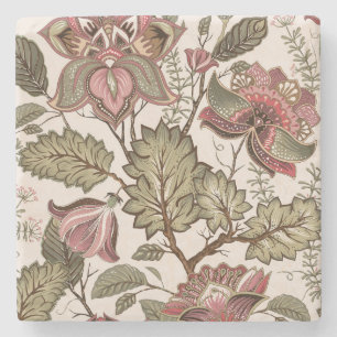 Elegant Multi-Colour Decorative Floral Pattern Stone Coaster