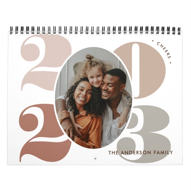 Elegant Multi Family Photo Memories Calendar (Cover)