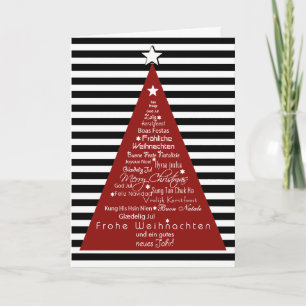 Elegant Multi-Language Merry Christmas Card