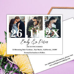 Elegant Multi Photo Wedding Save the Date
