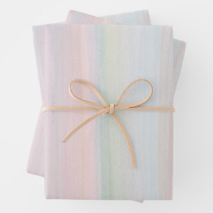 Elegant Multicolor Pastel Watercolor Abstract Wrapping Paper Sheet