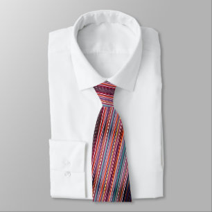 Elegant Multicolor Vertical Lines Abstract Art Tie