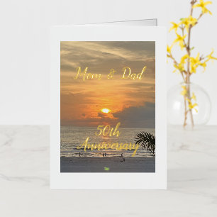 Elegant, Mum & Dad, 50th Anniversary, Card