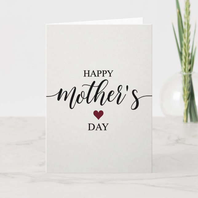 Elegant Mum Serif Script Card (Front)