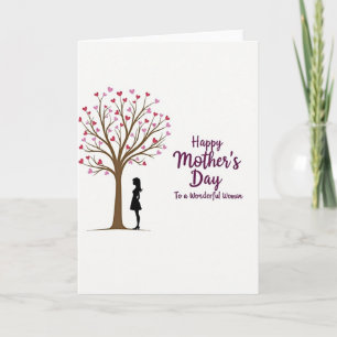 Elegant Mum Silhouette Card