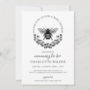Elegant Mummy To Bee Baby Shower Invitation