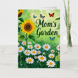 Elegant Mum's flower floral garden  Foil Greeting Card