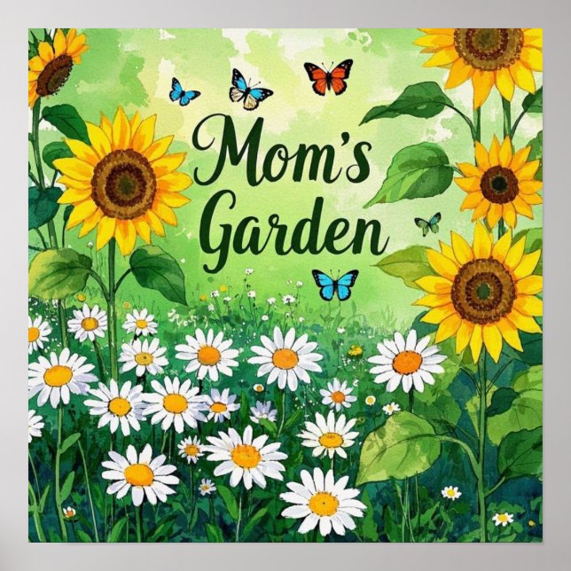 Elegant Mum's flower floral garden  Poster (Front)