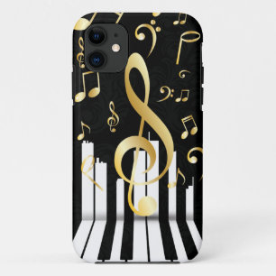 Elegant Music Note piano keys iPhone 11 Case