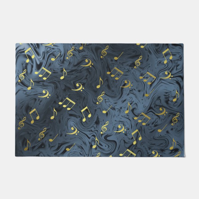 elegant music notes doormat (Front)
