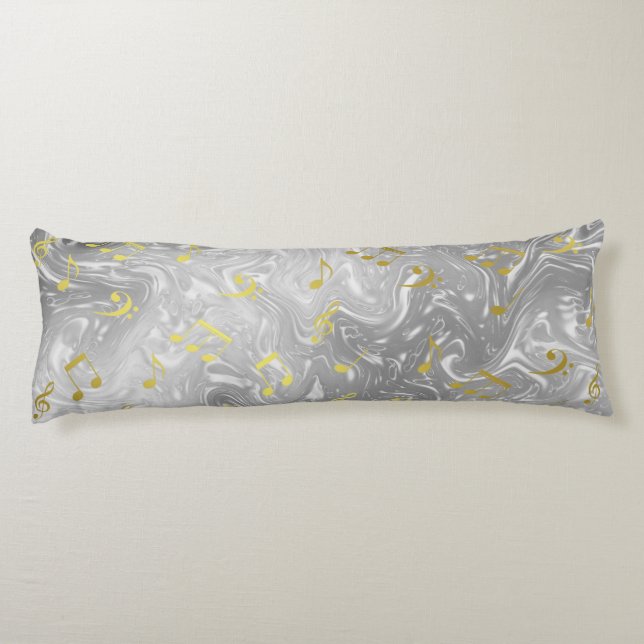 elegant music notes pattern body cushion (Back)