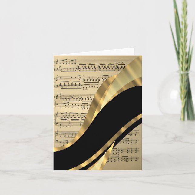 Elegant music sheet card (Front)