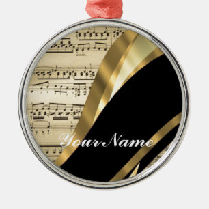 Elegant music sheet metal tree decoration