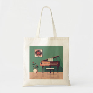 Elegant Music-Themed Tote Bag