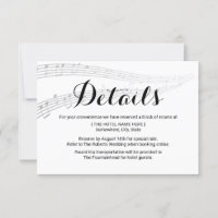 Elegant Music Wedding Details Accommodations