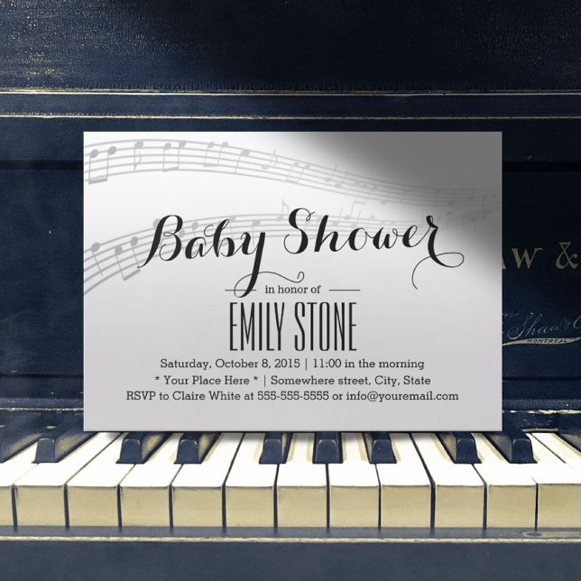 Elegant Musical Baby Shower Invitation (Creator Uploaded)