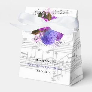Elegant Musical Floral Wedding Favour Box