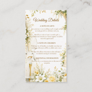 Elegant Musical Garden Wedding Enclosure Card
