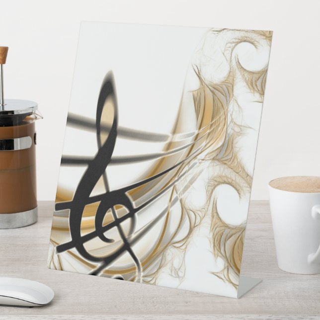 Elegant Musical Note Pedestal Sign (In SItu)