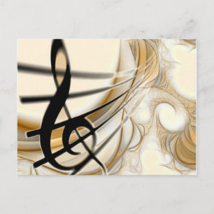 Elegant Musical Note Postcard