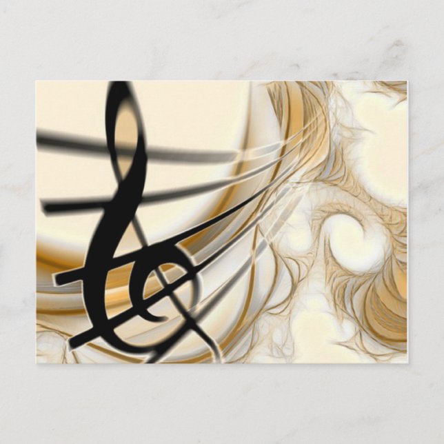 Elegant Musical Note Postcard (Front)