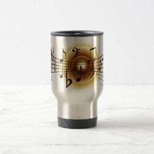 Elegant Musical Notes Travel Mug