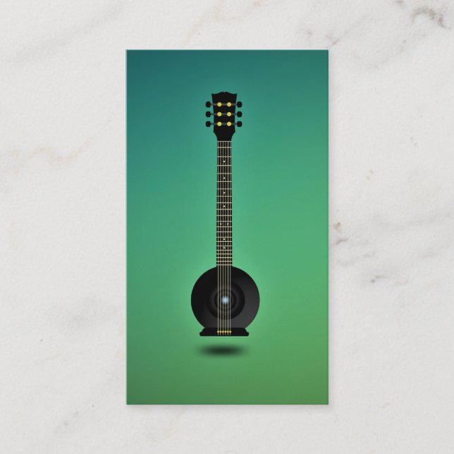 Elegant Musician  Business Card (Front)