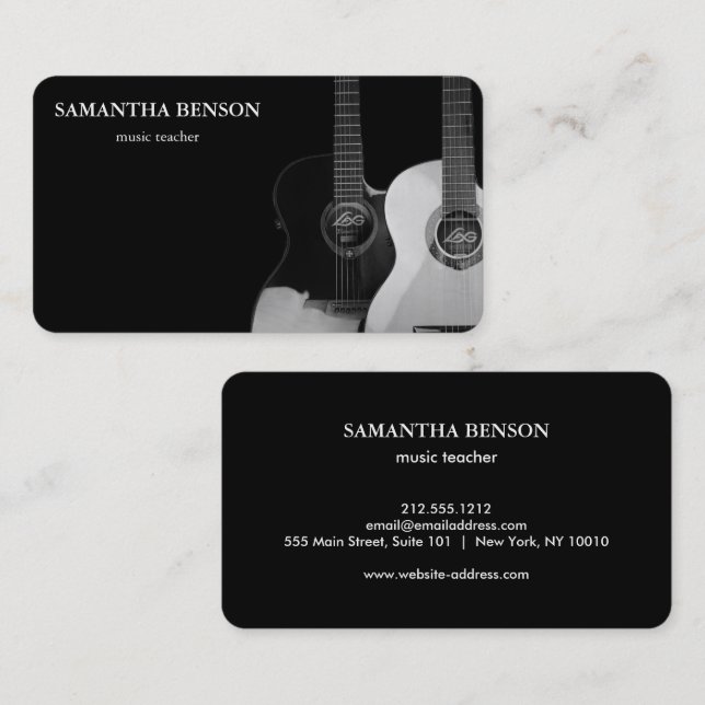 Elegant Musician  Business Card (Front/Back)