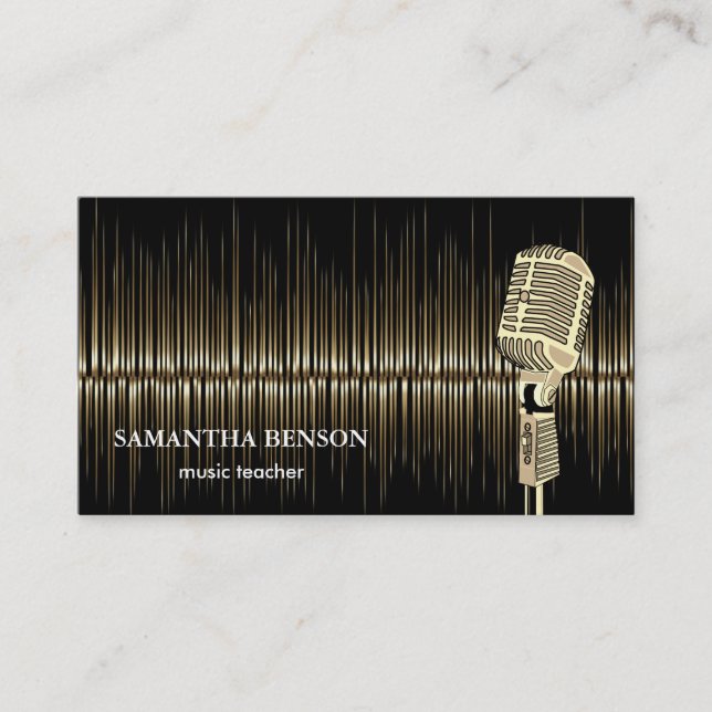 Elegant Musician  Business Card (Front)