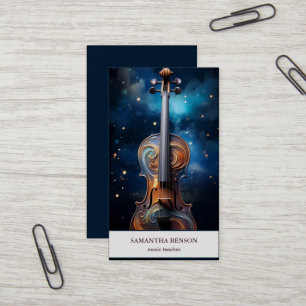 Elegant Musician Business card with Music Note