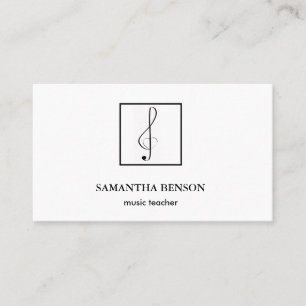 Elegant Musician Business card with Music Note