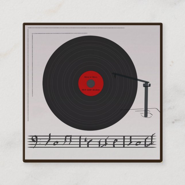 Elegant Musician Business card with Music Note (Front)