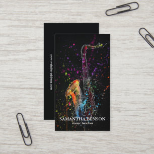 Elegant Musician Business card with Music Note