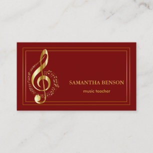 Elegant Musician Business card with Music Note