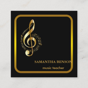 Elegant Musician Business card with Music Note