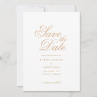 Elegant Muslim Save The Date Announcement Card